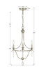 Metro Three Light Mini Chandelier (433-SA)
