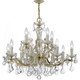 Crystorama - 4379-GD-CL-MWP - 12 Light Chandelier - Maria Theresa - Gold