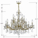 Maria Theresa 12 Light Chandelier (4379-GD-CL-MWP)