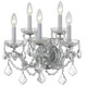 Crystorama - 4404-CH-CL-MWP - Five Light Wall Sconce - Maria Theresa - Polished Chrome
