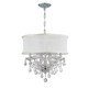 Crystorama - 4415-CH-SMW-CLQ - Six Light Mini Chandelier - Brentwood - Polished Chrome