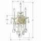 Maria Theresa Three Light Wall Sconce (4423-GD-CL-MWP)