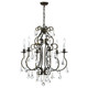 Ashton Six Light Chandelier (5016-EB-CL-S)