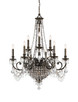Crystorama - 5168-EB-CL-MWP - 12 Light Chandelier - Vanderbilt - English Bronze