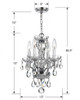 Traditional Crystal Four Light Chandelier (5534-CH-CL-SAQ)