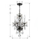 Traditional Crystal Four Light Mini Chandelier (5534-EB-CL-MWP)