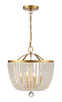 Crystorama - 604-GA - Four Light Chandelier - Rylee - Antique Gold