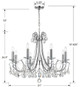 Othello Eight Light Chandelier (6828-CH-CL-MWP)