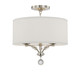 Crystorama - 8005-PN_CEILING - Three Light Semi Flush Mount - Mirage - Polished Nickel