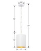 Alston One Light Mini Chandelier (8680-MT-GA)