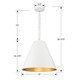 Alston Three Light Chandelier (8687-MT-GA)