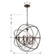 Solaris Six Light Chandelier (9219-EB-CL-SAQ)