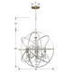 Solaris Six Light Chandelier (9219-OS-CL-MWP)
