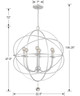 Solaris Six Light Chandelier (9226-OS)