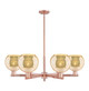 Innovations - 716-6CR-AC-G128-8 - Six Light Chandelier - Arcadia - Antique Copper