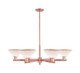 Innovations - 716-6CR-AC-G131 - Six Light Chandelier - Arcadia - Antique Copper