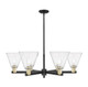 Innovations - 716-6CR-BAB-GBC-84 - Six Light Chandelier - Arcadia - Black Antique Brass
