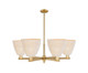 Innovations - 716-6CR-BB-NBD-9-NAT - Six Light Chandelier - Arcadia - Brushed Brass