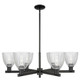 Innovations - 716-6CR-BK-G382 - Six Light Chandelier - Arcadia - Matte Black