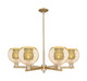 Innovations - 716-6CR-CB-G128-8 - Six Light Chandelier - Arcadia - Champagne Bronze