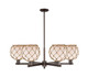 Innovations - 716-6CR-OB-G121-8RB - Six Light Chandelier - Arcadia - Oil Rubbed Bronze