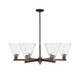 Innovations - 716-6CR-OB-GBC-84 - Six Light Chandelier - Arcadia - Oil Rubbed Bronze