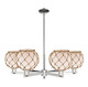 Innovations - 716-6CR-PN-G121-8RB - Six Light Chandelier - Arcadia - Polished Nickel