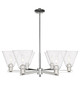 Innovations - 716-6CR-PN-GBC-82 - Six Light Chandelier - Arcadia - Polished Nickel