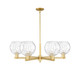 Innovations - 716-6CR-SG-G1215-8 - Six Light Chandelier - Arcadia - Satin Gold