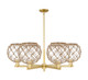 Innovations - 716-6CR-SG-G122-10RB - Six Light Chandelier - Arcadia - Satin Gold