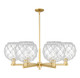 Innovations - 716-6CR-SG-G122-10RW - Six Light Chandelier - Arcadia - Satin Gold
