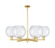 Innovations - 716-6CR-SG-G124-10 - Six Light Chandelier - Arcadia - Satin Gold