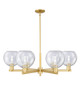Innovations - 716-6CR-SG-G124-8 - Six Light Chandelier - Arcadia - Satin Gold