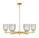 Innovations - 716-6CR-SG-G259 - Six Light Chandelier - Arcadia - Satin Gold