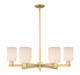 Innovations - 716-6CR-SG-G341 - Six Light Chandelier - Arcadia - Satin Gold