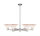 Innovations - 716-6CR-SN-G131 - Six Light Chandelier - Arcadia - Satin Nickel