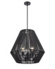 Millennium - 9023-MB - Three Light Pendant - Elise - Matte Black