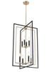 Millennium - 91708-MB/MG - Eight Light Pendant - Noelle - Matte Black/Modern Gold