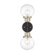 Millennium - 9222-MB/MG - Two Light Wall Sconce - Mellrosa - Matte Black Modern Gold