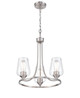 Millennium - 9723-BN - Three Light Chandelier - Ashford - Brushed Nickel