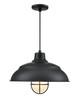 Millennium - RWHCGC17-SB - One Light Warehouse Shade - R Series - Satin Black