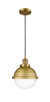 Innovations - 201C-BB-HFS-82-BB-LED - LED Mini Pendant - Franklin Restoration - Brushed Brass