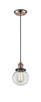 Innovations - 201CBP-ACBK-G202-6 - One Light Mini Pendant - Franklin Restoration - Antique Copper