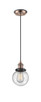 Innovations - 201CBP-ACBK-G204-6 - One Light Mini Pendant - Franklin Restoration - Antique Copper
