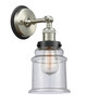 Innovations - 203SN-BPBK-HRBK-G184 - One Light Wall Sconce - Franklin Restoration - Brushed Satin Nickel