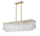 Glacier Five Light Linear Chandelier (1943-42L-MGLD)