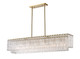 Glacier Seven Light Linear Chandelier (1943-53L-MGLD)