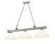 Z-Lite - 2306-3BN-PWH - Three Light Billiard - Cordon - Brushed Nickel