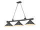 Z-Lite - 2306-3BP-BP15 - Three Light Billiard - Cordon - Bronze Plate