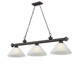 Z-Lite - 2306-3BRZ-AWL14 - Three Light Billiard - Cordon - Bronze